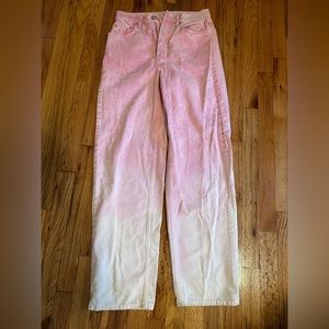 Pink ombré urban outfitter jeans.